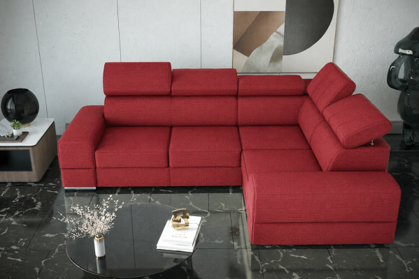 Ecksofa Couch Sofas Textil Bett Funktion Design L Form Modern Luxus Couchen Neu