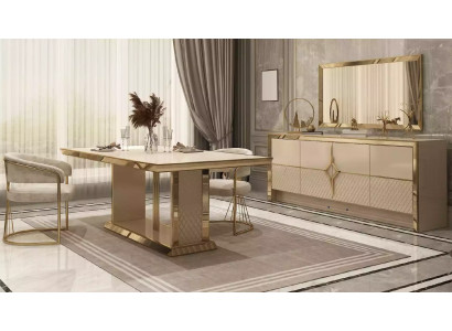 Essgruppe Esstisch 4x Stühle moderner Esszimmer Set 5tlg Komplett Möbel