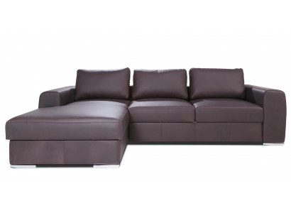 Rohová sedačka ve tvaru L s funkcí postele Design Čalounění z moderní kůže