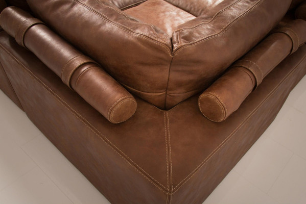 Moderní rohová pohovka Design čalouněná 100% kůže krajinný obytný