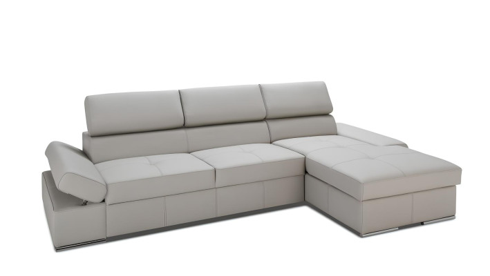 Moderní rohová pohovka s designem, potažená 100% kůží