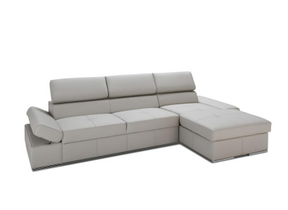 Moderní rohová pohovka s designem, potažená 100% kůží