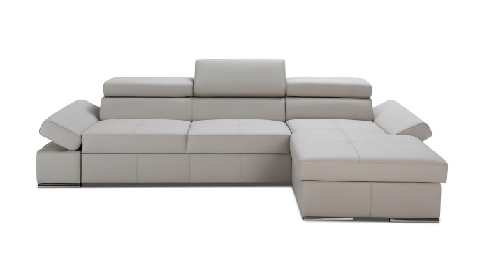 Moderní rohová pohovka s designem, potažená 100% kůží