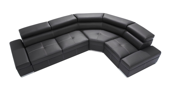 Moderní rohová pohovka designový set křeslo krajinné 100% kůže
