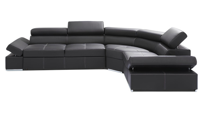 Moderní rohová pohovka designový set křeslo krajinné 100% kůže