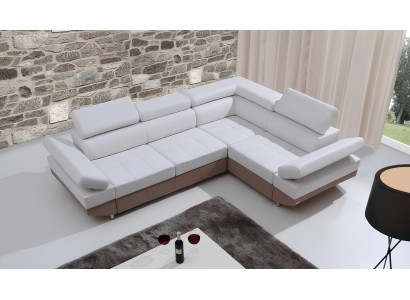 Moderní rohová pohovka s krajinným designem, roh, sada, čalouněná, 100% kůže