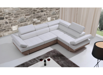 Moderní rohová pohovka s krajinným designem, roh, sada, čalouněná, 100% kůže
