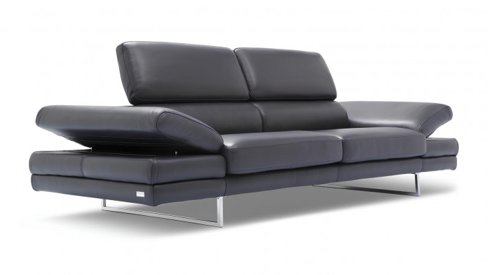 Sofa pro 2 osoby z 100% italské kůže moderní design černá