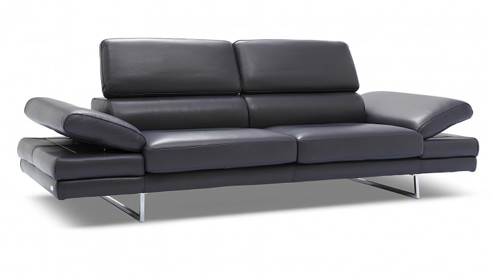 Sofa pro 2 osoby z 100% italské kůže moderní design černá