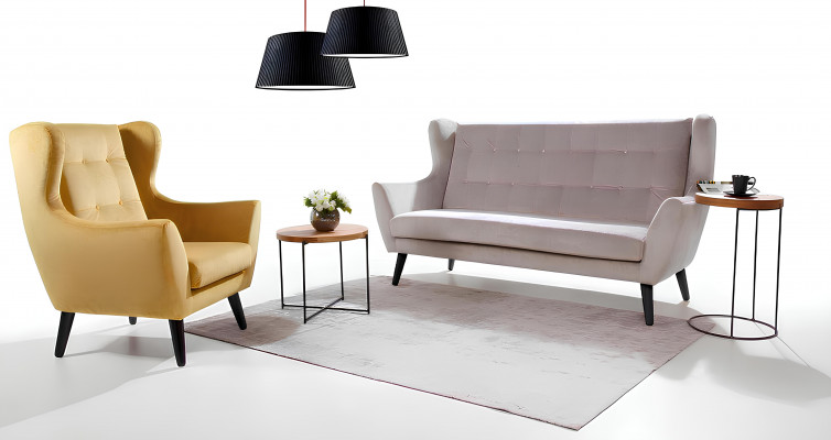Sofa 3+1 místná moderní design šedá tkanina nová