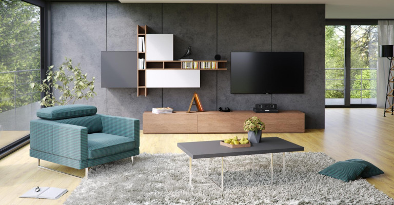 Designový křeslo potažené látkou 1-místné lounge klub televizní 1 místo relaxace