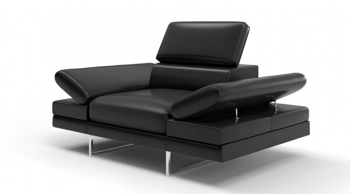 Designový křeslo s čalouněným sedadlem Relex Lounge pro televizi kožený klubový 1-místný