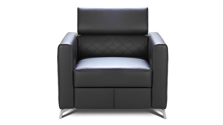 Designový čalouněný křeslo Relex 100% italská kůže lounge 1-místné