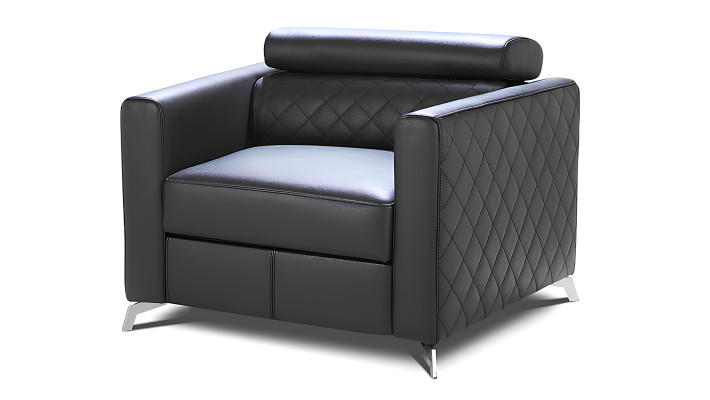 Designový čalouněný křeslo Relex 100% italská kůže lounge 1-místné