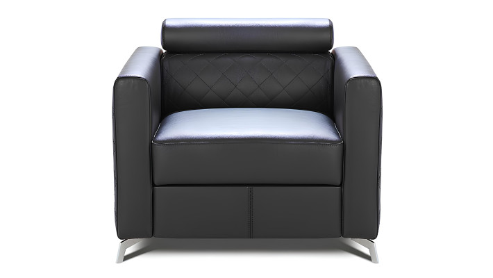 Designový čalouněný křeslo Relex 100% italská kůže lounge 1-místné