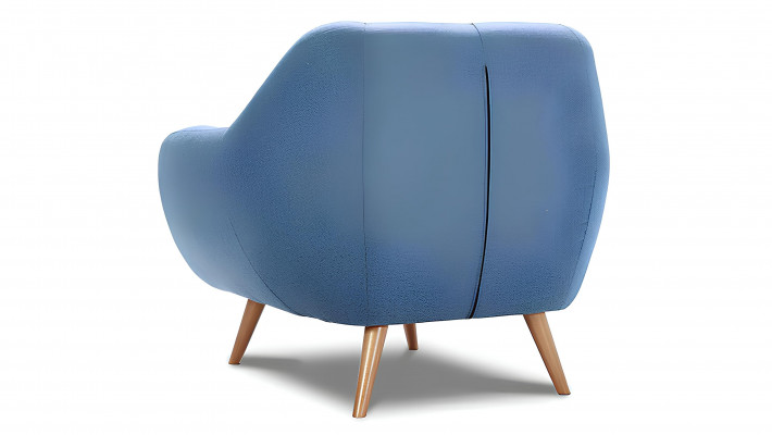 Křeslo Club Lounge Design Křeslo Pohovka 1 Místo Relaxační Televizní Modré Nové