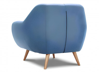 Křeslo Club Lounge Design Křeslo Pohovka 1 Místo Relaxační Televizní Modré Nové