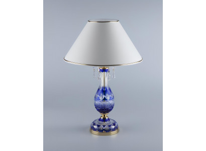 Lampa stołowa w stylu antycznym z kryształami