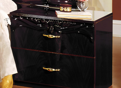 Exkluzivní postel s čalouněným designem, italský nový dřevěný nábytek