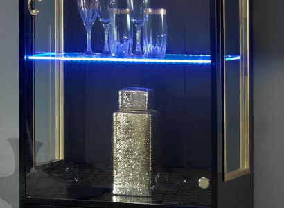 Komoda Witražová Komody Witraže Šatník Lesklý Nový Černý