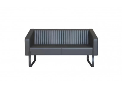 Designová pohovka 3-místná Sofa Křeslo Dřevo Tkanina Šedá