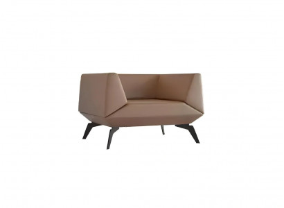 Designový relaxační křeslo s luxusními ušima kožené lounge