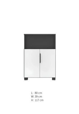 Luxusní bílá kancelářská skříň