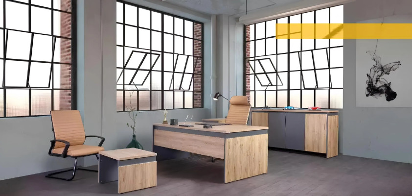 Konferenční stolek, boční stůl, kancelář, pracovní Zimmer, design, hnědý