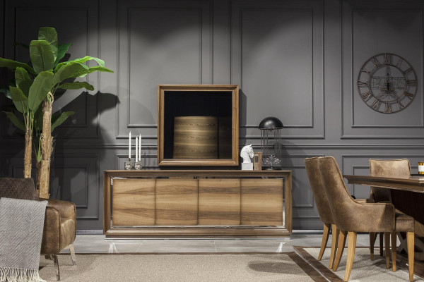 Mobilní nábytek + Hnědé zrcadlo se skladovacím prostorem Snadné použití Nové