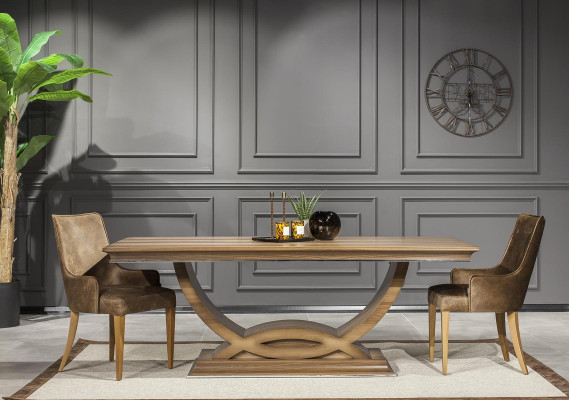 Luxusní jídelní stůl 207x101cm Elegantní jídelní stůl Dřevěný stůl Möbel