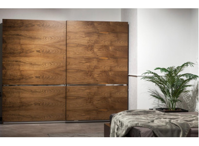 Velká skříň s posuvnými dveřmi hnědá 265cm