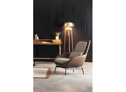 Relaxční křeslo do obývacího pokoje, hnědé, lounge nábytek