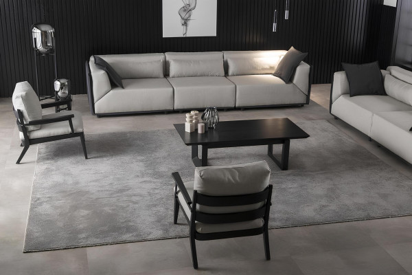 Sada 4 bílých křesel do luxusního Wohnzimmer Zimmer