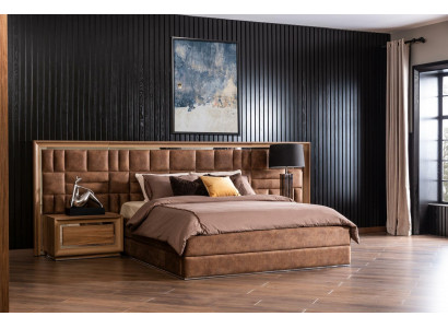 Kompletní ložnicový set se skříní, nočními stolky a postelí 5 ks.