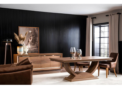 Hnědá bufetová komoda 218 cm