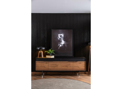 Komoda Sideboard Armadio Credenza Comodini Armadi 208cm Mobili Legno
