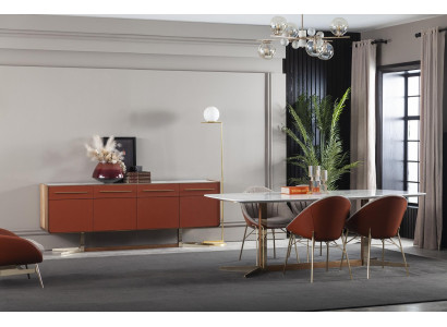 Luxusní jídelní stůl italského designu se 4 židlemi