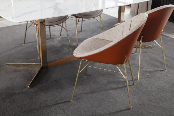 Luxusní čalouněné židle Loft design šedá kuchyňská židle