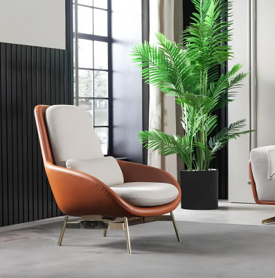 Křeslo do obývacího pokoje klubové hnědé sofa