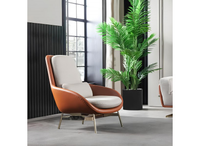 Křeslo do obývacího pokoje klubové hnědé sofa