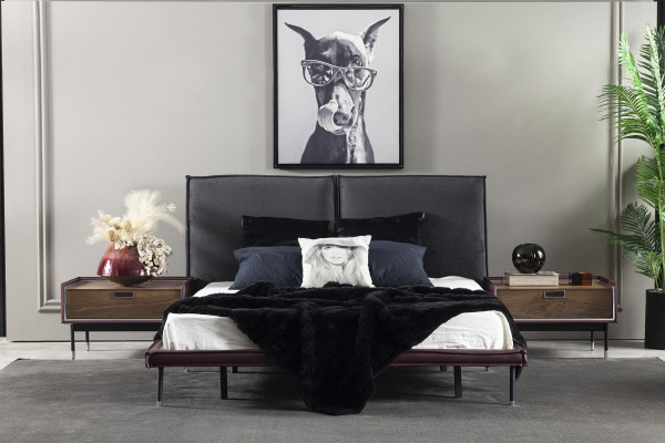 Luxusní hnědá noční stolek do ložnice, loftové skříňky, moderní konzole