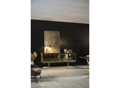 Mobilní boční konzola Specchio Armadio Lowboard se zrcadlovými fronty