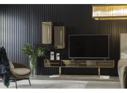 Mobilní televizor ze dřeva do obývacího pokoje