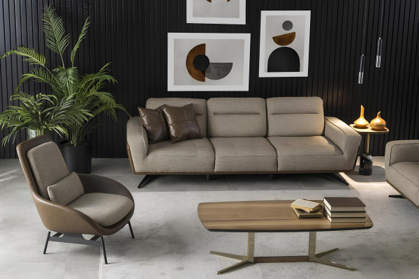 Velký a útulný rohový gauč 260cm Tkanina Wohnzimmer
