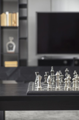 Černý dřevěný stůl do Wohnzimmer Zimmer Moderní stůl Stolek do Wohnzimmer Zimmer
