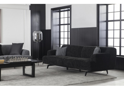 Čalouněný rohový gauč pro 3 osoby 235 cm textilní nábytek