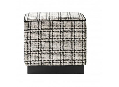 Moderní šedý luxusní puf