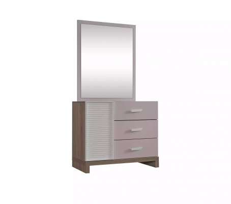 Komoda s zrcadlem Möbel pro děti růžová 2 kusy dětský Zimmer skříň