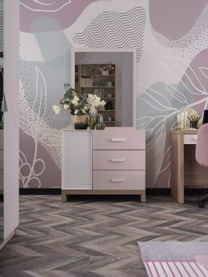 Dětská komoda Komoda Skříň Police do Zimmer růžová moderní