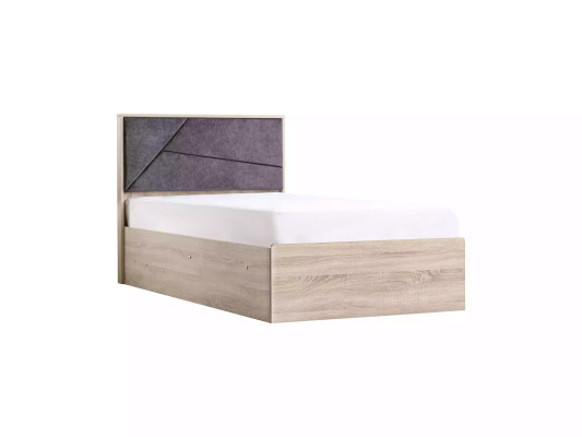 Dětská postel s úložným prostorem, dřevěná konstrukce, šedá, postele do dětského Zimmer